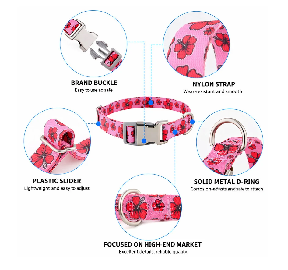 Printed Nylon Dog Collar price